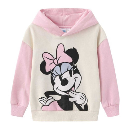 Front - Mickey Mouse Baby Minnie Mouse Cotton Hoodie