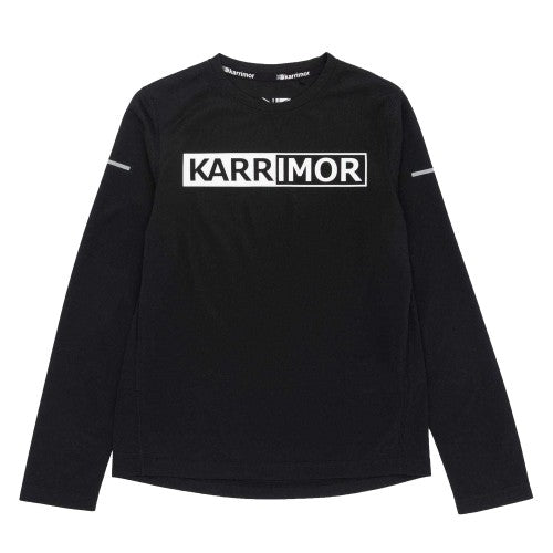 Front - Karrimor Boys Logo Long-Sleeved Running T-Shirt