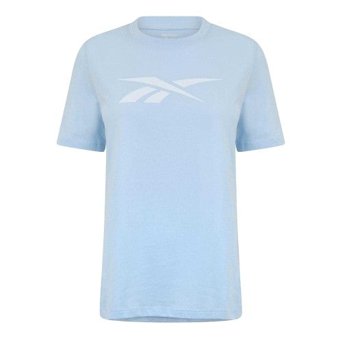 Front - Reebok Womens/Ladies Contrast Logo Towelling T-Shirt
