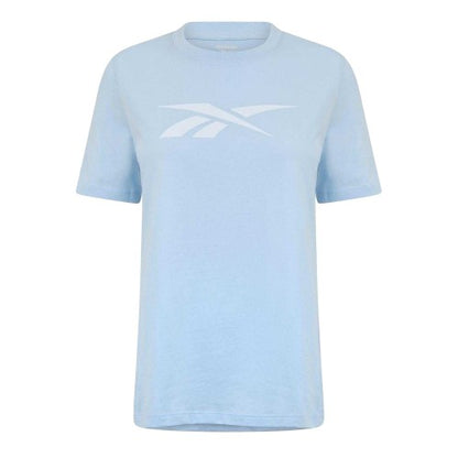 Front - Reebok Womens/Ladies Contrast Logo Towelling T-Shirt