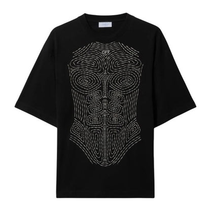 Front - Off White Mens Stitched Regular T-Shirt