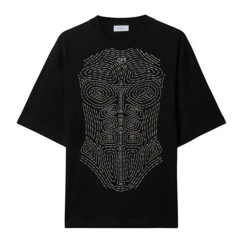 Front - Off White Mens Stitched Regular T-Shirt
