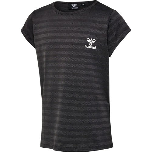 Front - Hummel Childrens/Kids Striped Crew Neck Regular T-Shirt