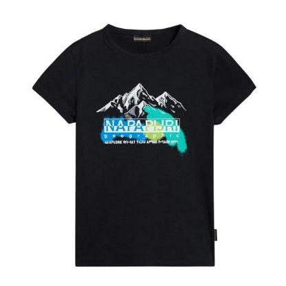 Front - Napapijri Childrens/Kids Graphic Print T-Shirt