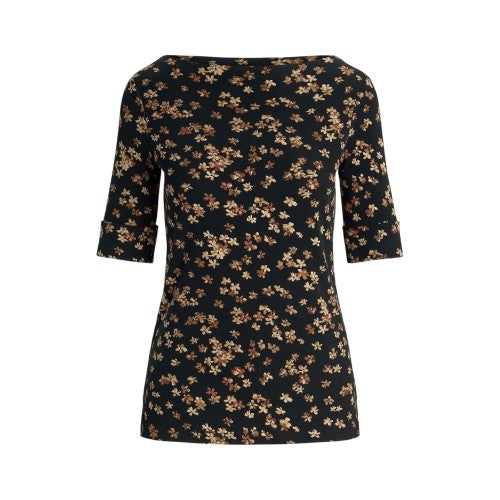 Front - Ralph Lauren Womens/Ladies Floral Slim T-Shirt