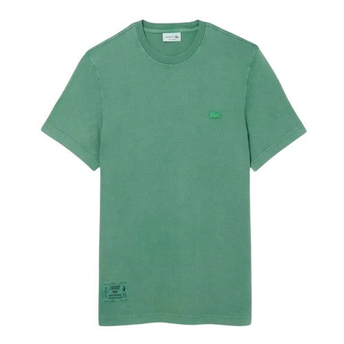 Front - Lacoste Mens Logo Crew Neck Regular T-Shirt