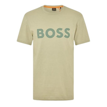 Front - Boss Mens Thinking 1 Signature Logo Regular T-Shirt