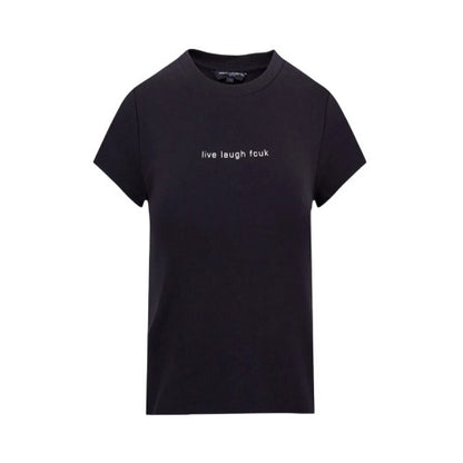 Front - FCUK Womens/Ladies Slogan Slim Crop T-Shirt