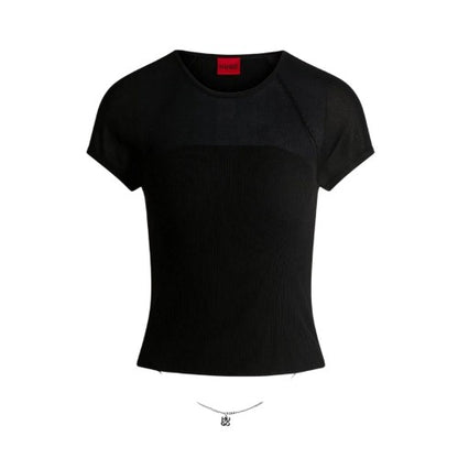 Front - Hugo Womens/Ladies Slevetta Slim Raglan T-Shirt