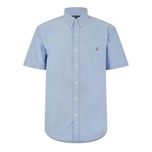 Front - Ralph Lauren Mens Logo Oxford Short-Sleeved Shirt