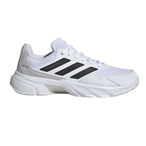 Front - Adidas Mens Courtjam Control 3 Leather Low Tennis Shoes