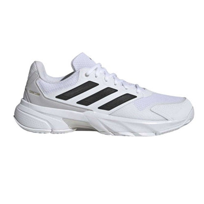 Front - Adidas Mens Courtjam Control 3 Leather Low Tennis Shoes