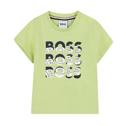 Front - Boss Childrens/Kids Lettering Crew Neck Regular T-Shirt