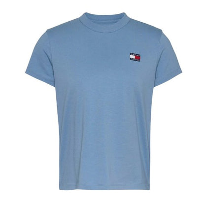 Front - Tommy Jeans Womens/Ladies Badge Crew Neck Regular T-Shirt