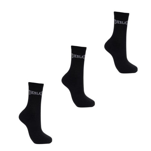 Front - Everlast Womens/Ladies Logo Crew Socks (Pack of 3)
