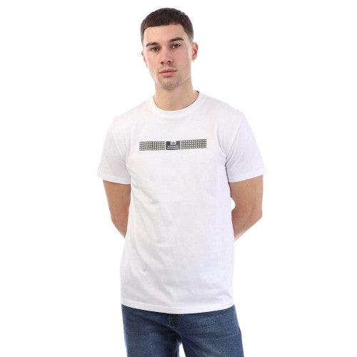 Front - Weekend Offender Mens Shareck Checked Regular T-Shirt