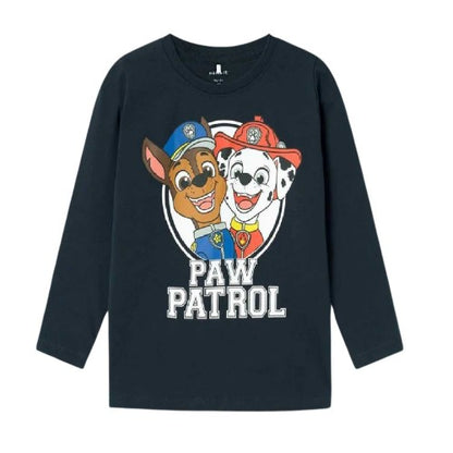 Front - Paw Patrol Childrens/Kids Chase & Marshall Long-Sleeved T-Shirt