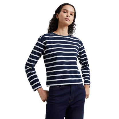 Front - French Connection Womens/Ladies Rallie Striped Regular T-Shirt