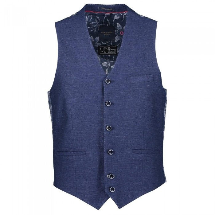 Front - Guide London Mens Stab Stitch Waistcoat
