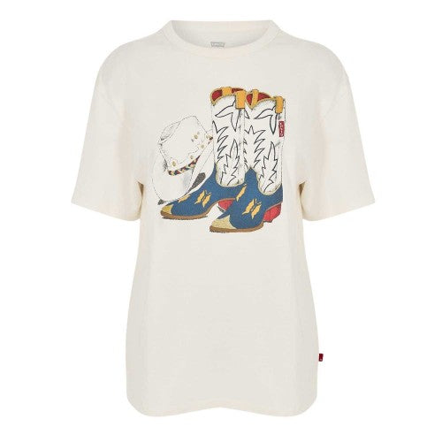 Front - Levis Womens/Ladies Crew Neck Boyfriend T-Shirt