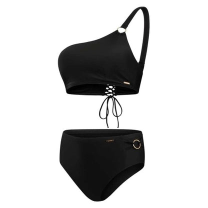 Front - Speedo Womens/Ladies Asymmetric Front Tie Bikini Set