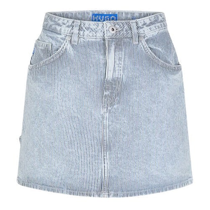 Front - Hugo Womens/Ladies Gami Denim Regular Mini Skirt