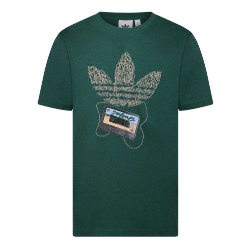 Front - Adidas Mens Trefoil Cassette Tape Cotton T-Shirt