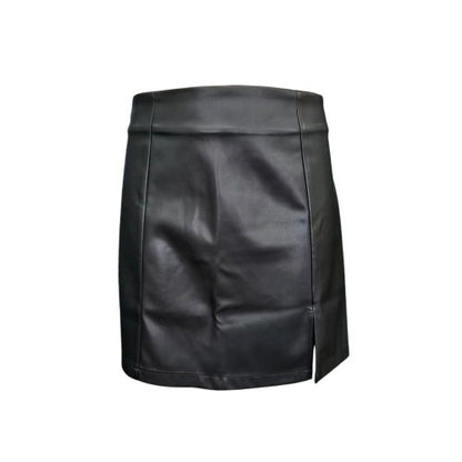 Front - I Saw It First Womens/Ladies Faux Leather Side Slit Mini Skirt