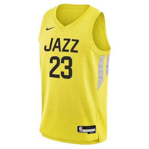 Front - Utah Jazz Childrens/Kids Lauri Markkanen Nike Sleeveless Basketball Jersey