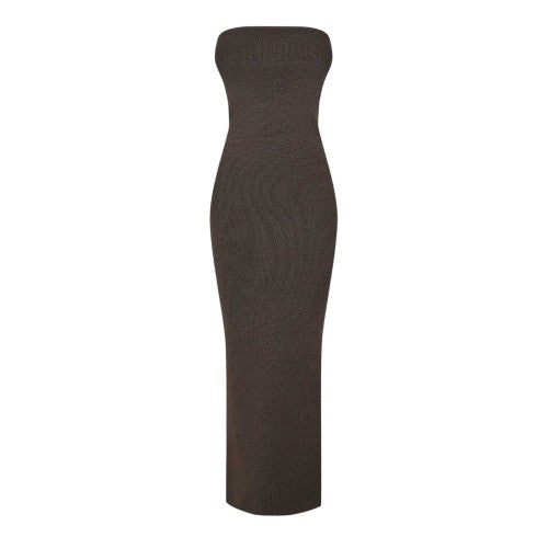 Front - Jack Wills Womens/Ladies Ribbed Bandeau Slim Maxi Dress