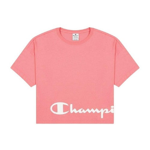 Front - Champion Womens/Ladies Crew Neck Regular Crop T-Shirt