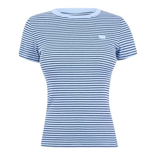 Front - Levis Womens/Ladies Housemark Striped Slim T-Shirt