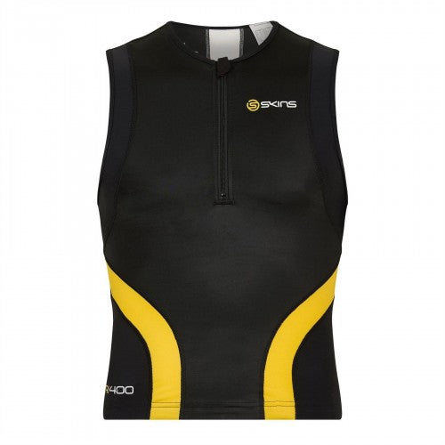 Front - Skins Mens Tri 400 Triathlon T-Shirt