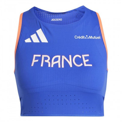 Front - Adidas Womens/Ladies France Cropped Vest Top