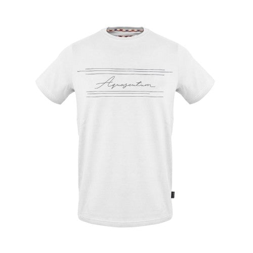 Front - Aquascutum Mens Script Crew Neck T-Shirt