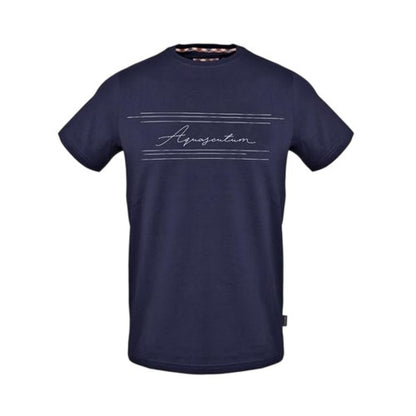 Front - Aquascutum Mens Signature Crew Neck T-Shirt
