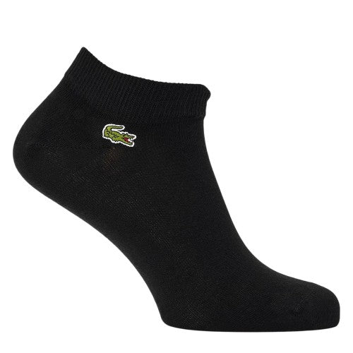 Front - Lacoste Mens Embroidered Logo Trainer Socks (Pack of 3)