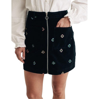 Front - Nobody´s Child Womens/Ladies Dalong Corduroy Zipped Mini Skirt