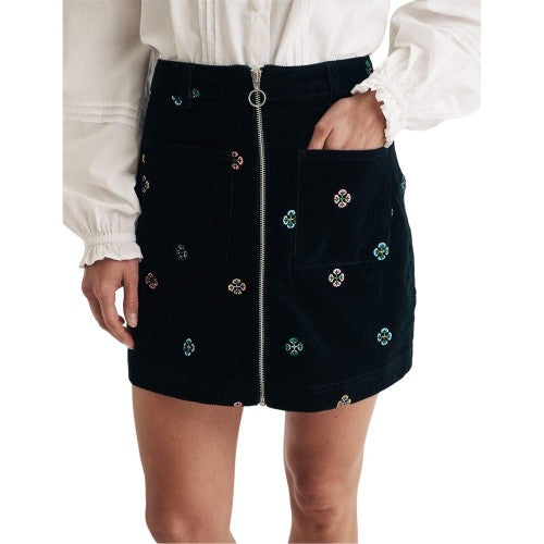 Front - Nobody´s Child Womens/Ladies Dalong Corduroy Zipped Mini Skirt