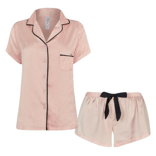 Front - Bluebella Womens/Ladies Abigail Satin Short Pyjama Set