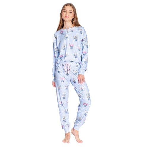 Front - PJ Salvage Womens/Ladies French Bulldog Pyjama Set