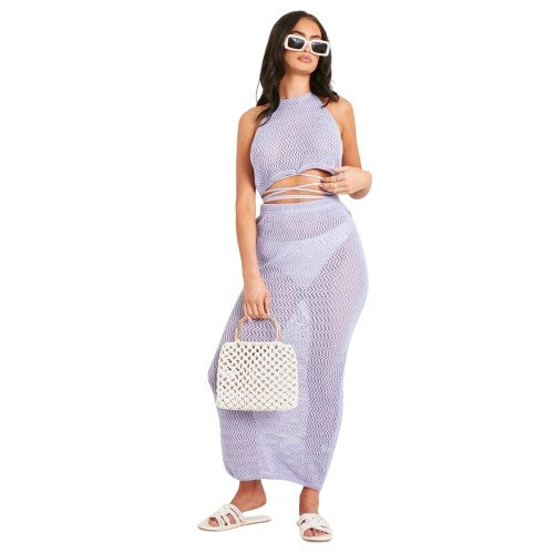 Front - Missy Empire Womens/Ladies Knitted Maxi Skirt