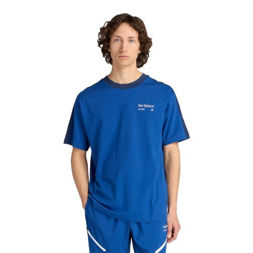 Front - New Balance Mens Reimagined Lettering Crew Neck T-Shirt