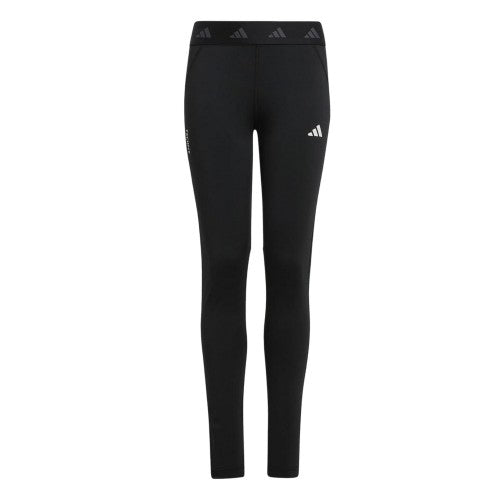 Front - Adidas Girls Techfit Leggings