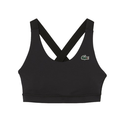 Front - Lacoste Womens/Ladies Cross Strap Back Sports Bra