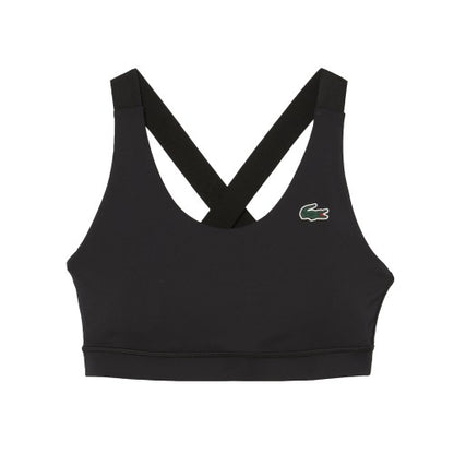 Front - Lacoste Womens/Ladies Cross Strap Back Sports Bra