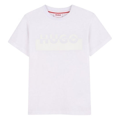Front - Hugo Childrens/Kids Lettering Crew Neck Regular T-Shirt
