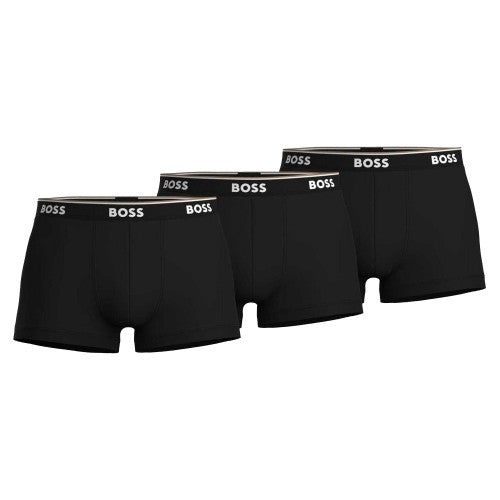 Front - Boss Mens Bodywear Logo Boxer Shorts (Pack of 3)