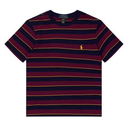 Front - Ralph Lauren Boys Striped Crew Neck T-Shirt
