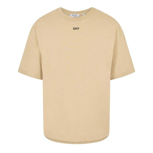 Front - Off White Mens Skate Crew Neck T-Shirt